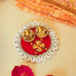 Red Swastik Roli Akshat Mini Thali