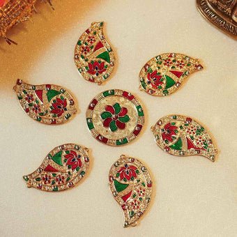 Festive Paisley Acrylic Rangoli Set