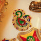 Festive Peacock Acrylic Rangoli Set