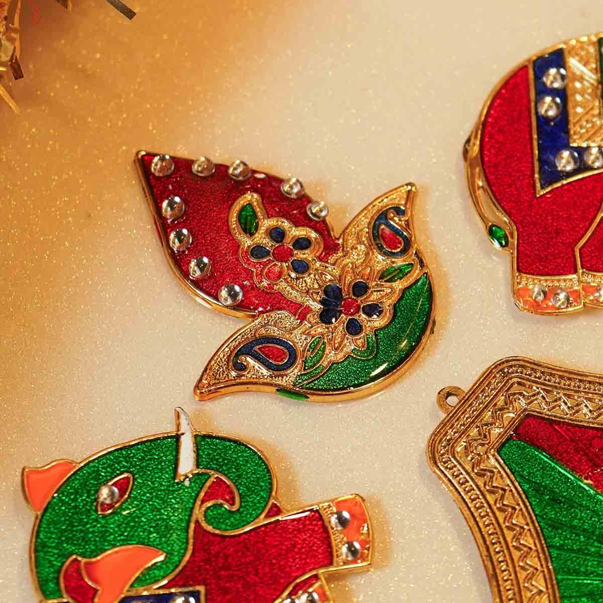 Festive Elephant Acrylic Rangoli Set