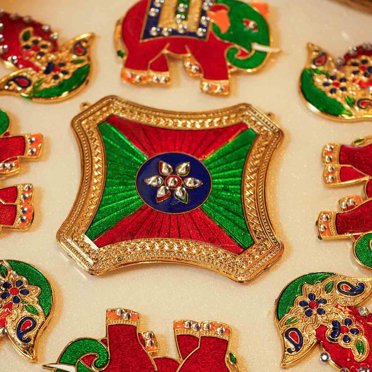 Festive Elephant Acrylic Rangoli Set