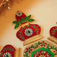 Festive Red Kalash Acrylic Rangoli Set