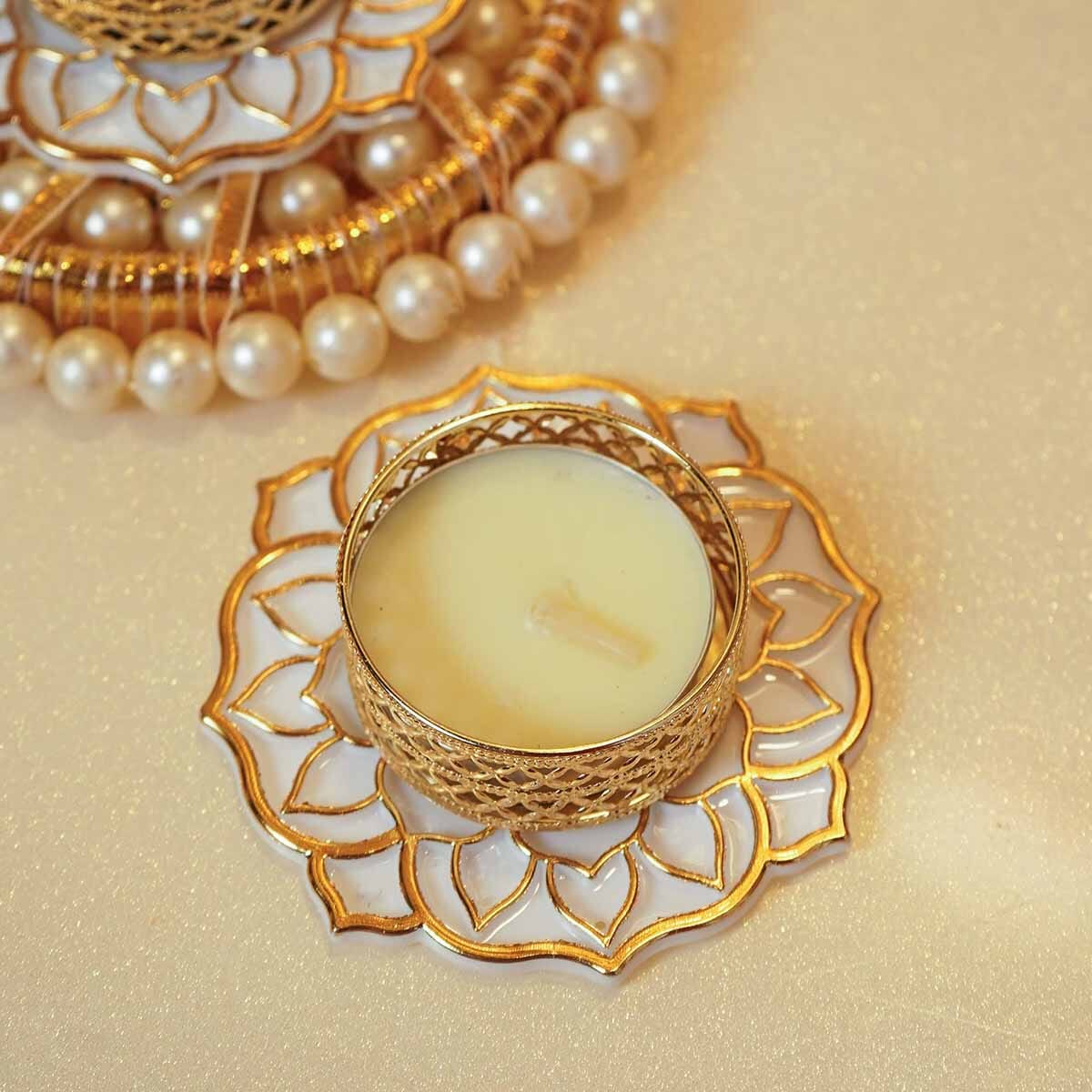Festive Lilac Decorative Diya Set of 5