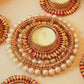 Festive Red Decorative Diya Set of 5