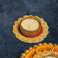 Festive Yellow Red Decorative Diya Set of 5