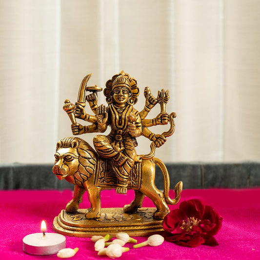 Antique Brass Devi Durga Idol
