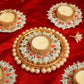 Festive Floral Diya Rangoli Set of 5