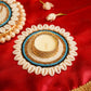 Festive Blue Evil Eye Decorative Diya Rangoli Set of 5
