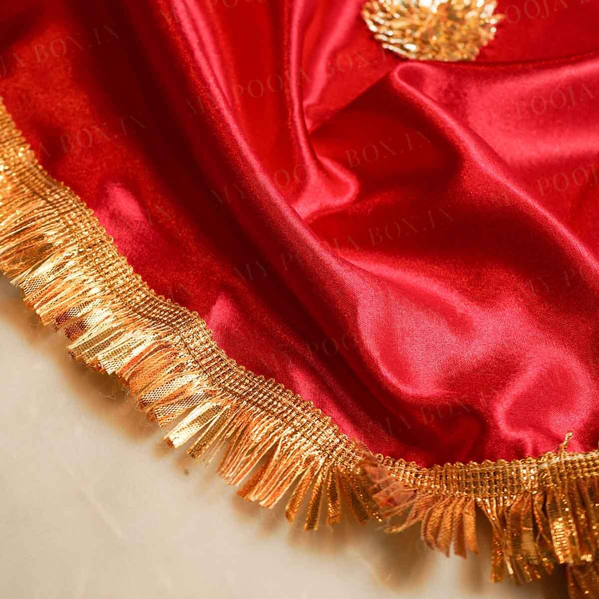 Royal Pink Lachka Lace Thali Cover
