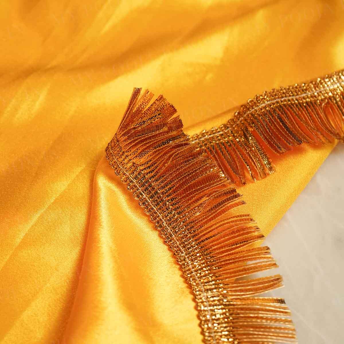 Royal Yellow Lachka Lace Thali Cover