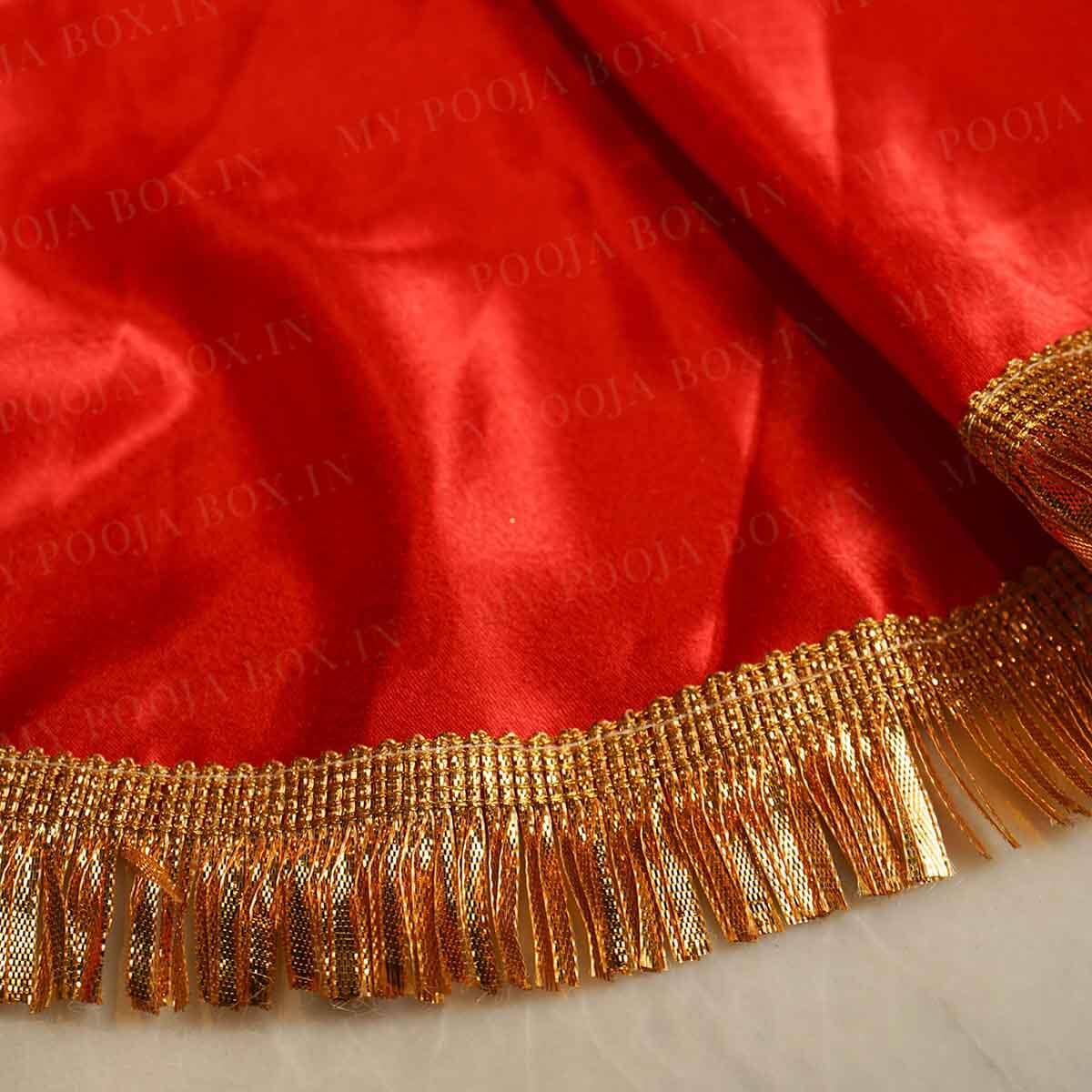 Royal Pink Lachka Lace Thali Cover