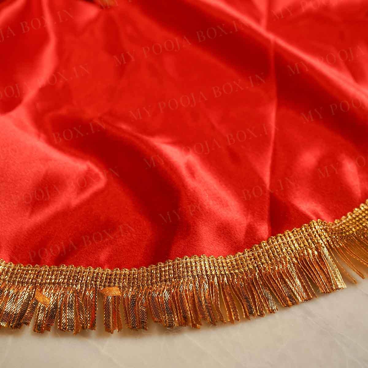 Royal Pink Lachka Lace Thali Cover