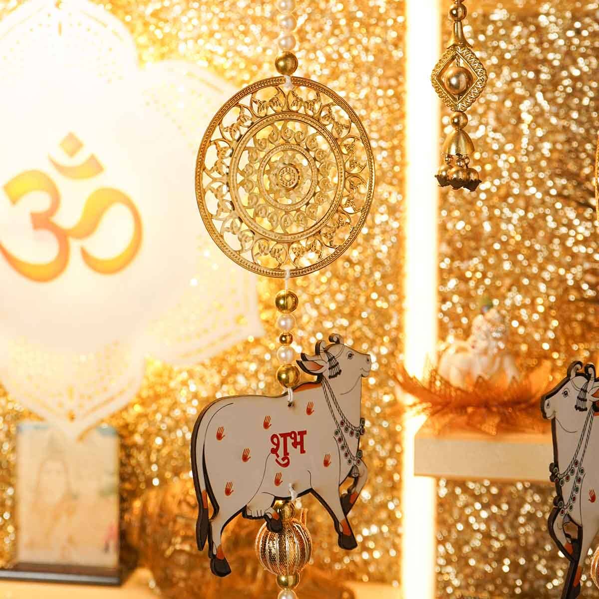 Handcrafted Shubh Labh Nandi Door Hanging