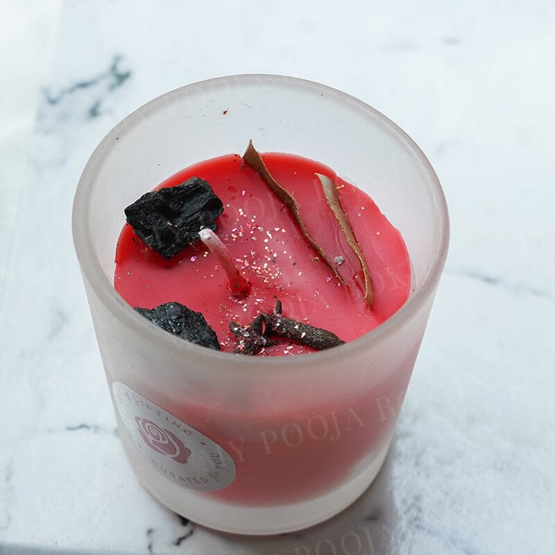 Root Chakra Natural Healing Crystal Candle