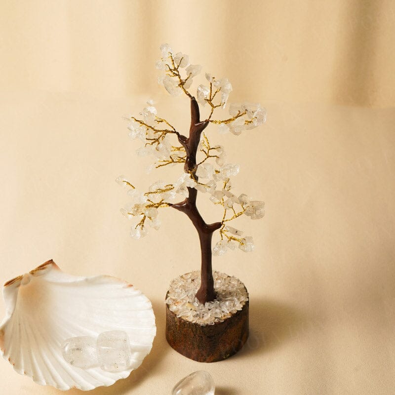 Clear Quartz Cleansing Crystal Stone Tree 100 Beads