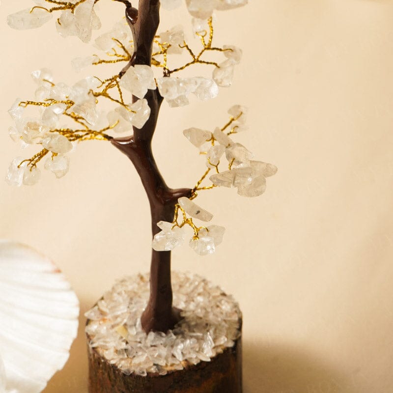 Clear Quartz Cleansing Crystal Stone Tree 100 Beads