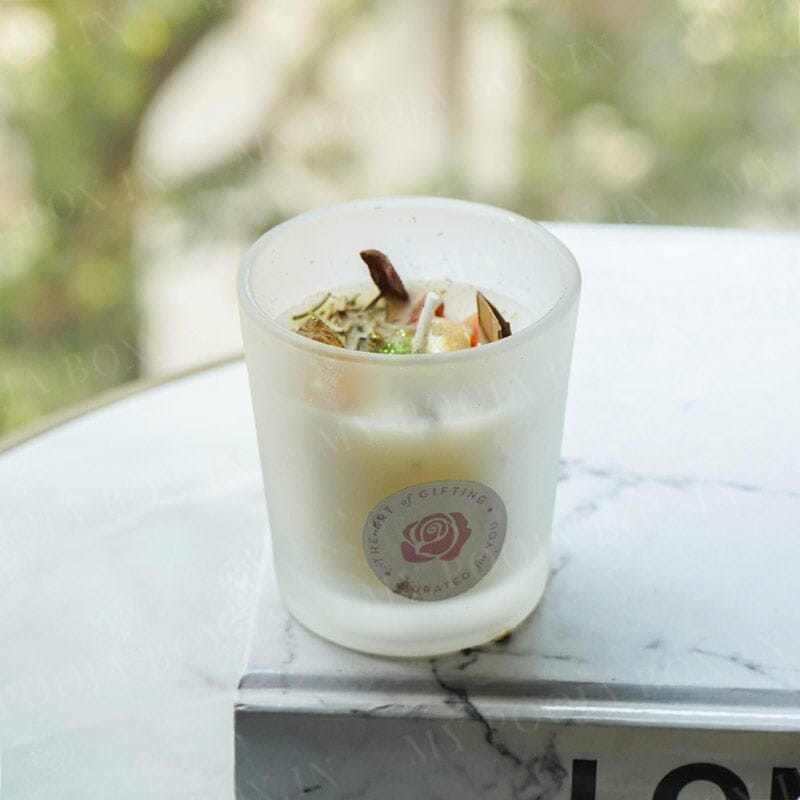 Sacral Chakra Natural Healing Crystal Candle