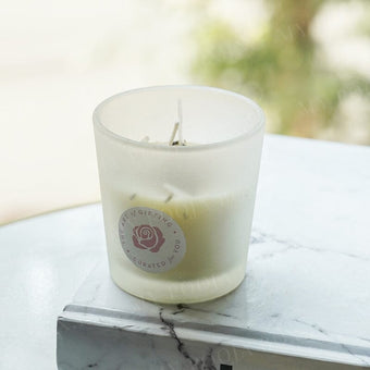 Clear Quartz Vanilla Natural Healing Crystal Candle