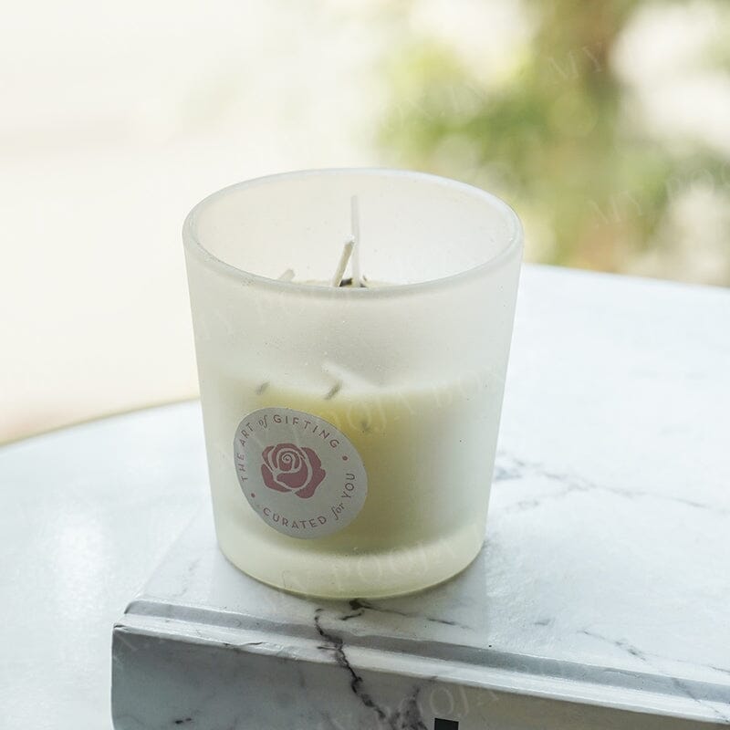 Clear Quartz Vanilla Natural Healing Crystal Candle