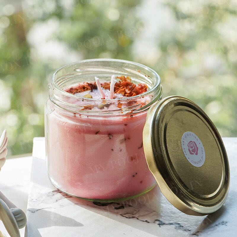 Self Love Crystal Energy Candle - Made With Rose Quartz