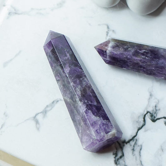 Amethyst Tower/Pencil (Set of 2) | Spirituality & Protection