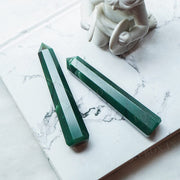Green Jade Tower/Pencil (Set of 2) for Health, Wealth & Luck