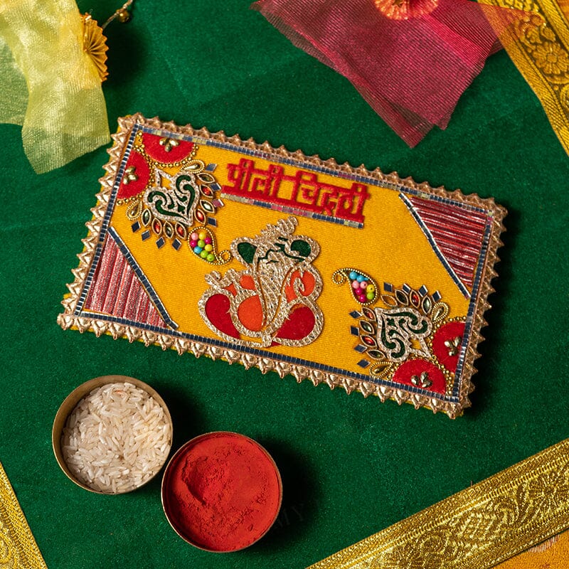 Buy Peeli Chithi (Yellow Patrika) for Haldi Box Online in India ...