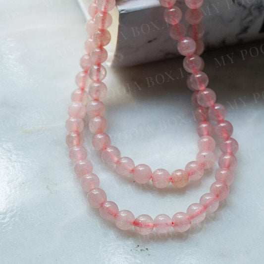 Rose Quartz Crystal Healing Mala (Stone of Love)