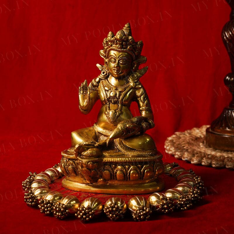 Auspicious Lord Kuber Brass Idol