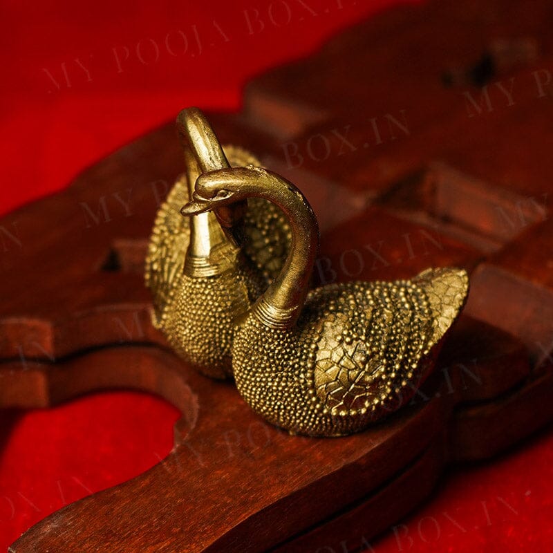 Feng Shui Pair of Golden Swan for Good Fortune
