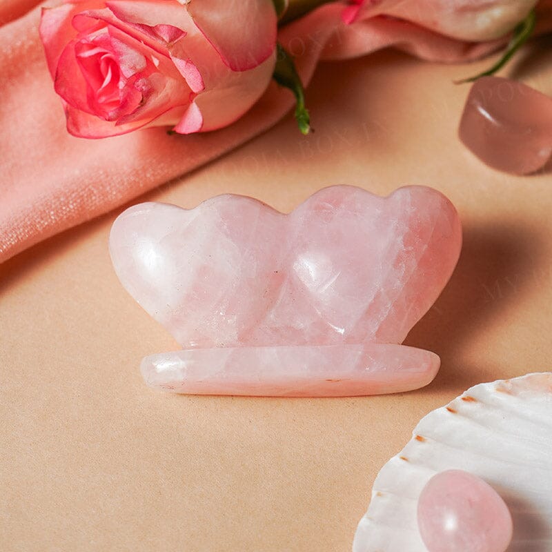 Rose Quartz Sweet Heart Showpiece