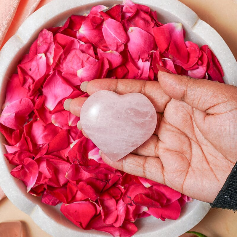 Rose Quartz Heart Showpiece