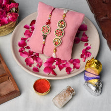 Red Pearl Bhaiya Bhabhi Rakhi