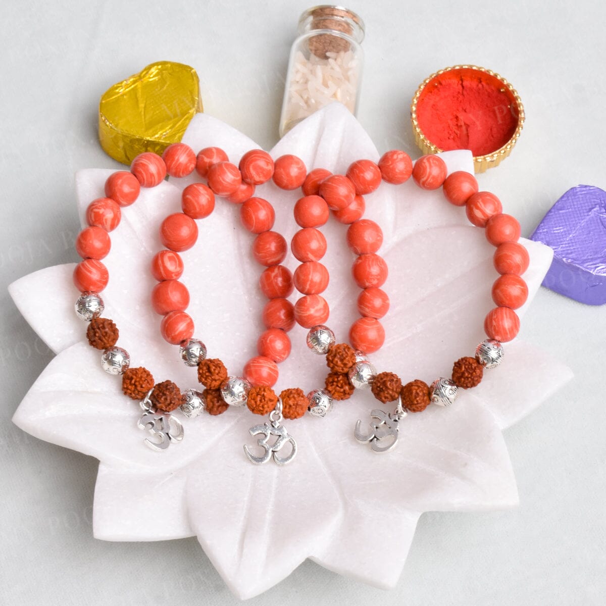 Buy Om Rudraksha Power Rakhi Online in India - Mypoojabox.in