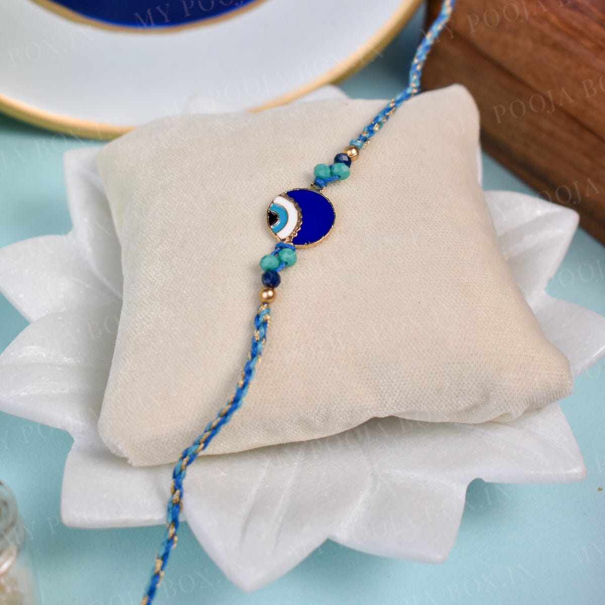 Evil Eye Teardrop Bhaiya Bhabhi Rakhi