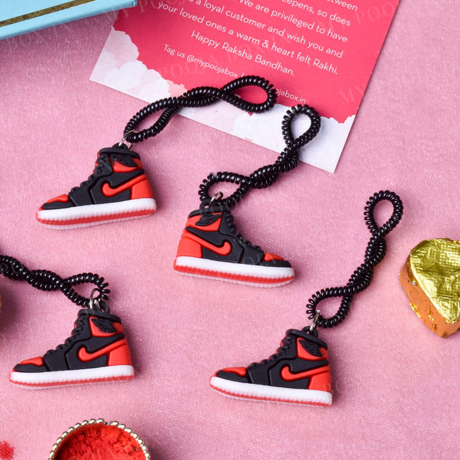 Buy Red Jordan Sneaker Rakhi Online in India