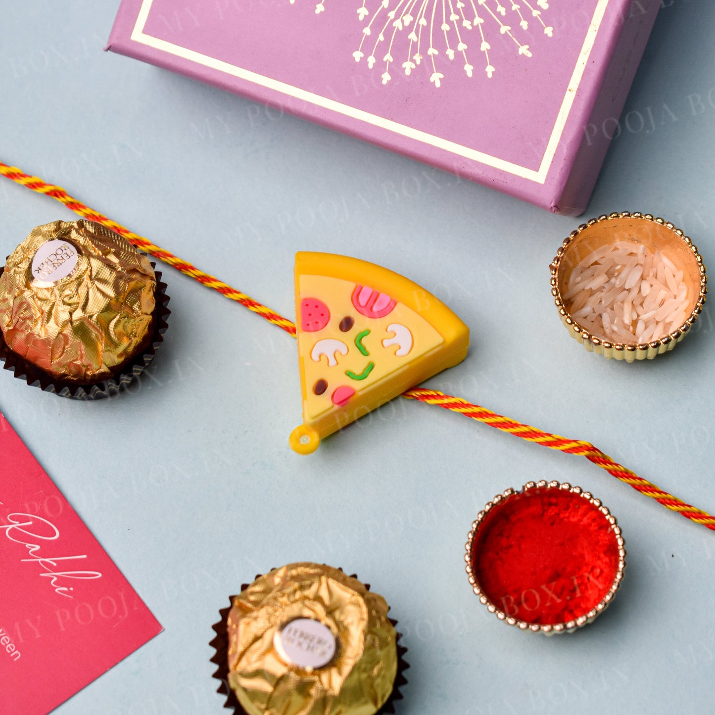 Cheesy Pizza Treat Quirky Kids Rakhi