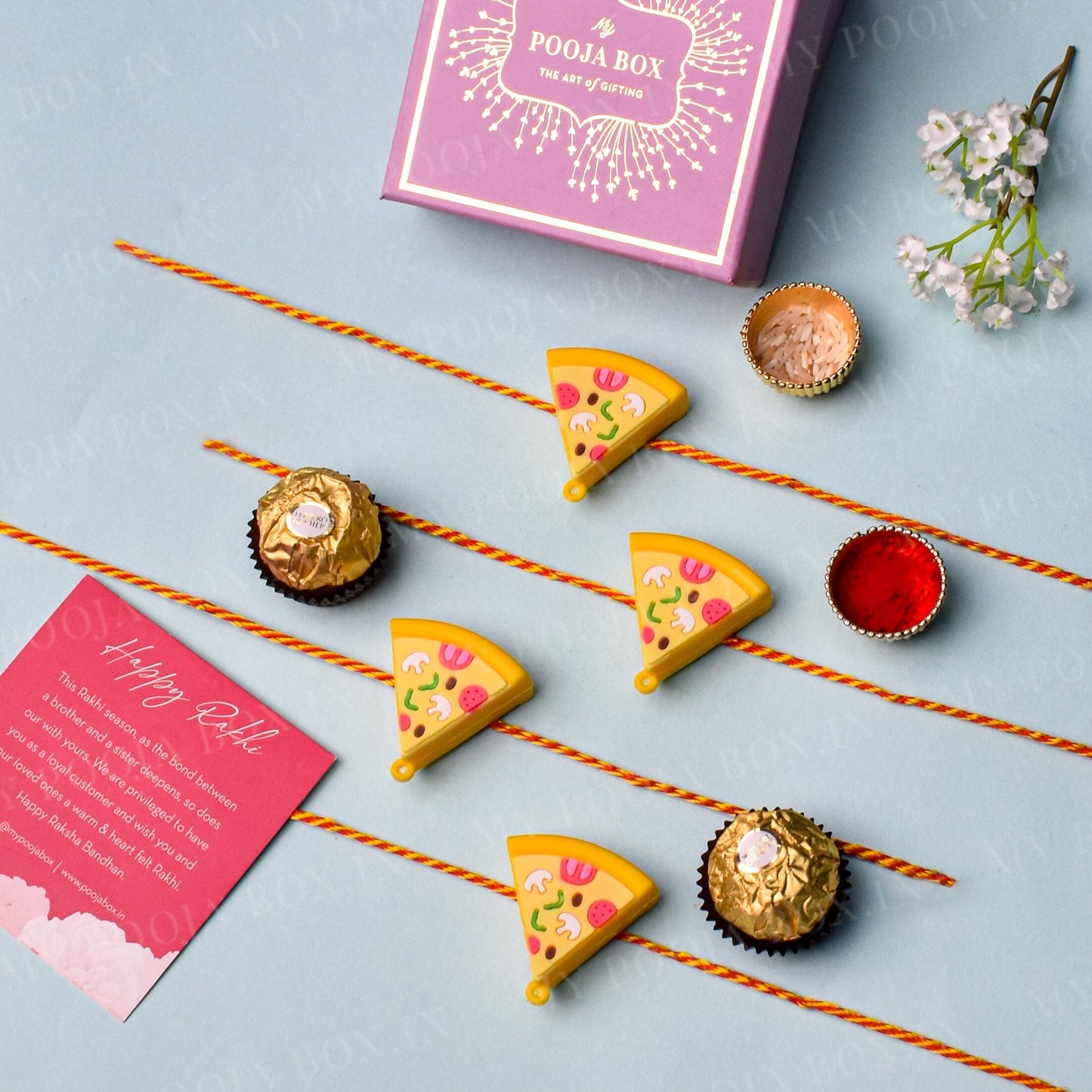 Cheesy Pizza Treat Quirky Kids Rakhi