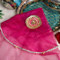 Royal Pink Gota Patti Thali Cover