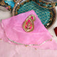 Pastel Pink Gota Patti Thali Cover