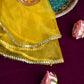 Charming Yellow Gota Patti Thali cover