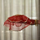 Red Gota patti Thali Cover