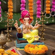 1.2FEET Eco-Friendly Siddhipriya Feta Ganpati | Plant-A-Ganesha
