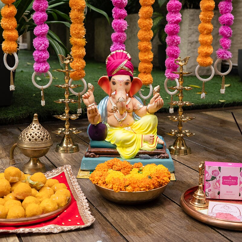 1.2FEET Eco-Friendly Siddhipriya Feta Ganpati | Plant-A-Ganesha