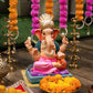 1.2FEET Eco-Friendly Maheshwaram Feta Ganpati | Plant-A-Ganesha