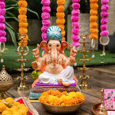 1.2FEET Eco-Friendly Pagdi Modak Ganpati | Plant-A-Ganesha