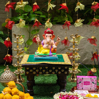 8INCH Eco-Friendly Mahabala Feta Ganpati | Plant-A-Ganesha