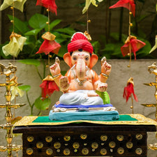 8INCH Eco-Friendly Avighna Pagdi Ganpati | Plant-A-Ganesha