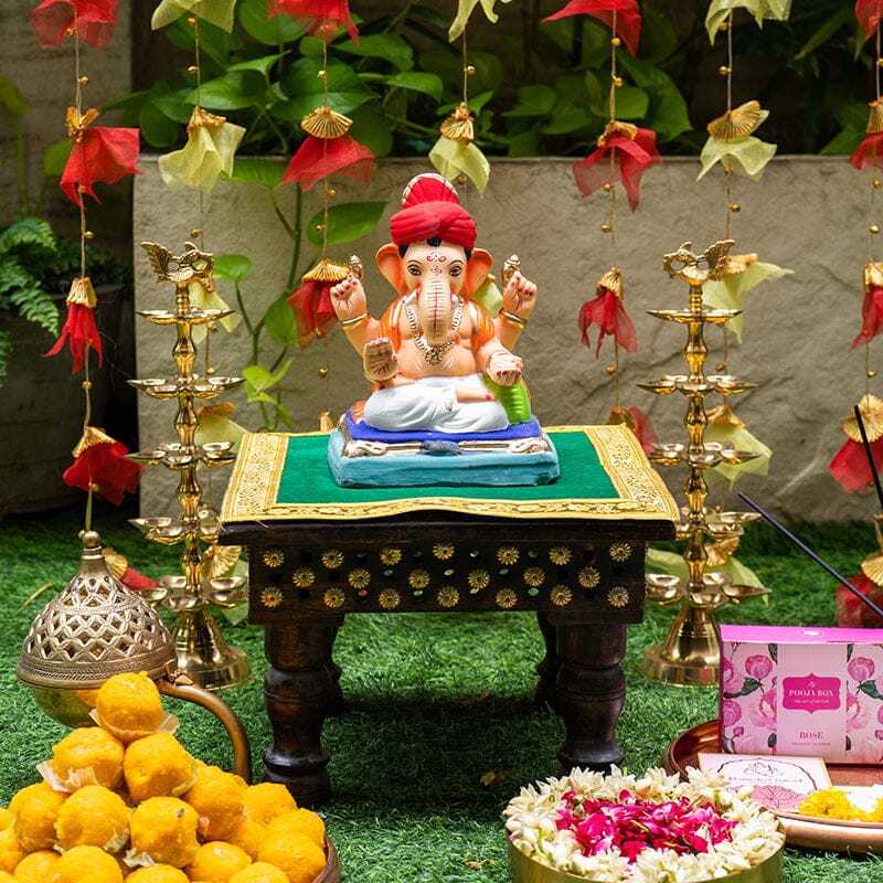 8INCH Eco-Friendly Avighna Pagdi Ganpati | Plant-A-Ganesha