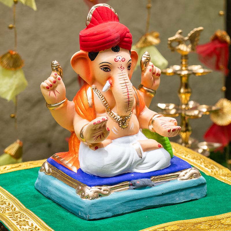 8INCH Eco-Friendly Avighna Pagdi Ganpati | Plant-A-Ganesha